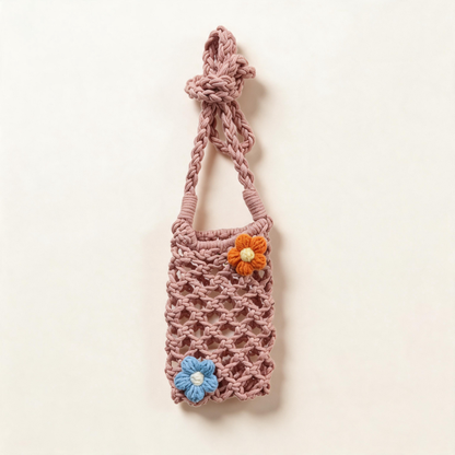 Flower Woven Phone Bag