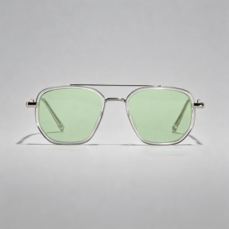 Double Bridge Polarized Square Driving Sunglasses