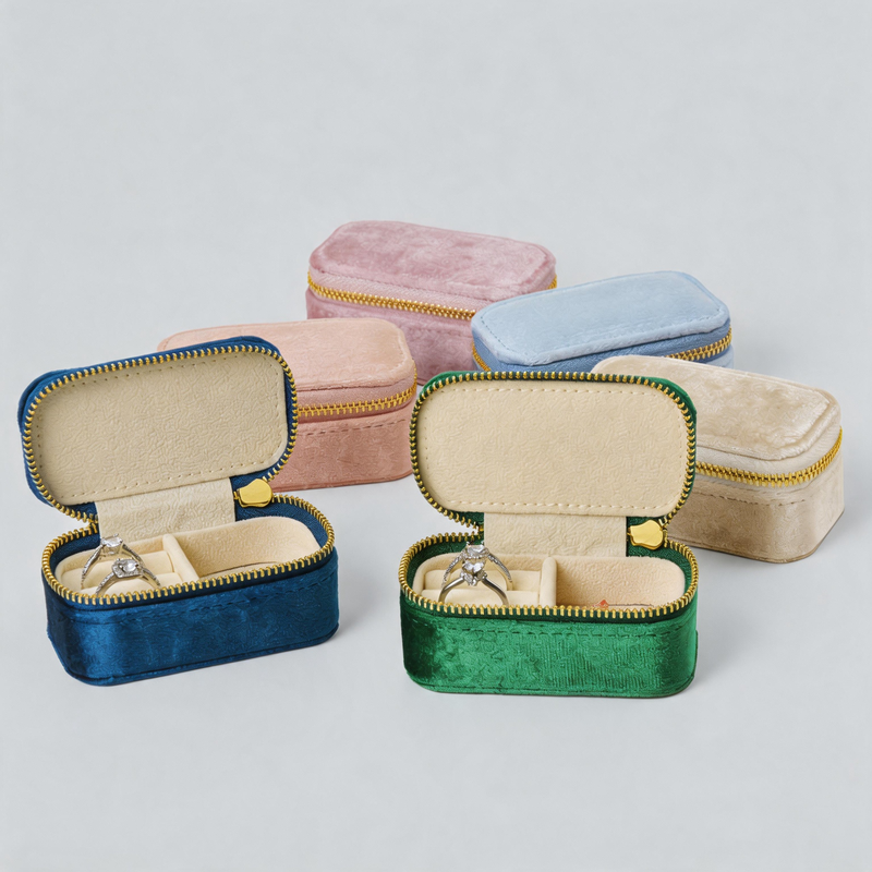Velvet Travel Jewelry Box