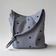 Dark Blue Grid / One Size