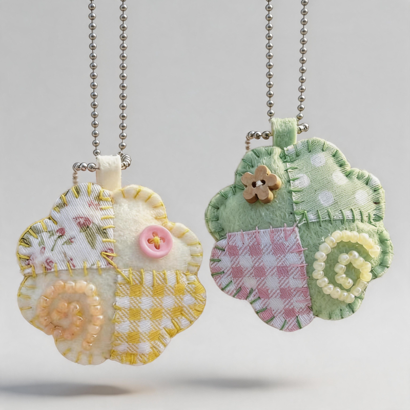 Clover Patchwork Bag Charm