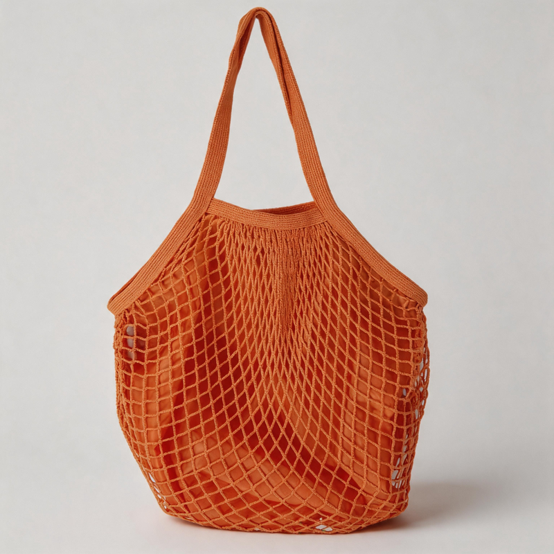 Pastel Hollow-out Mesh Hobo Shoulder Bag