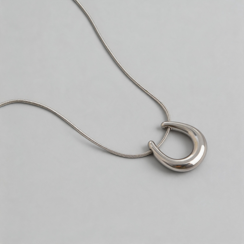 Minimalist Stone Geometric U-Shaped Light Necklace