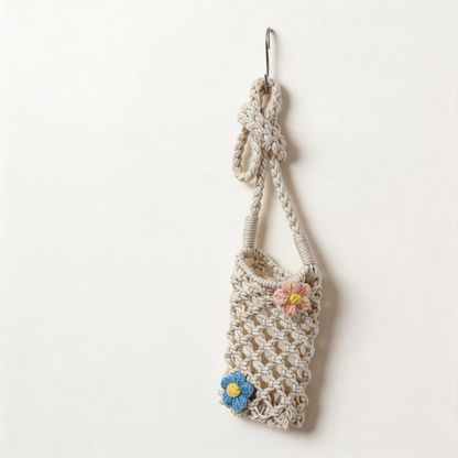 Flower Woven Phone Bag