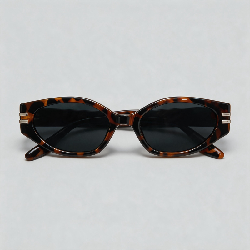 Same Slim Small Frame High Nose Bridge Retro Sunglasse