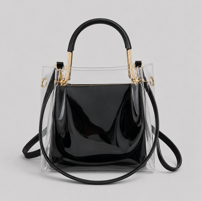 Clear Buckle Shoulder Bag