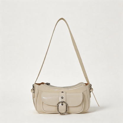 Faux Patent Leather Shoulder Bag