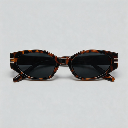 Retro Oval Cat-Eye Sunglasses