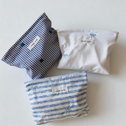 Striped Cosmetic Bag