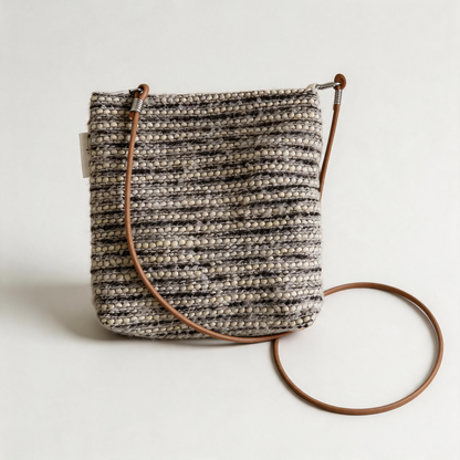 Minimalist Vintage Striped Woolen Crossbody Pouch