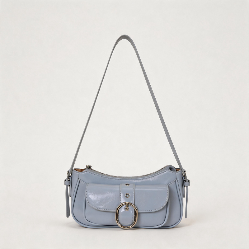 Faux Patent Leather Shoulder Bag