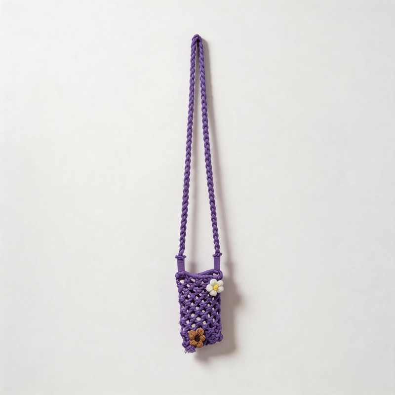 Flower Woven Phone Bag