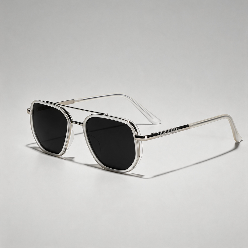 Double Bridge Polarized Square Driving Sunglasses