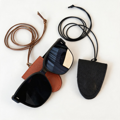 Faux PU Sunglasses Holder Necklace