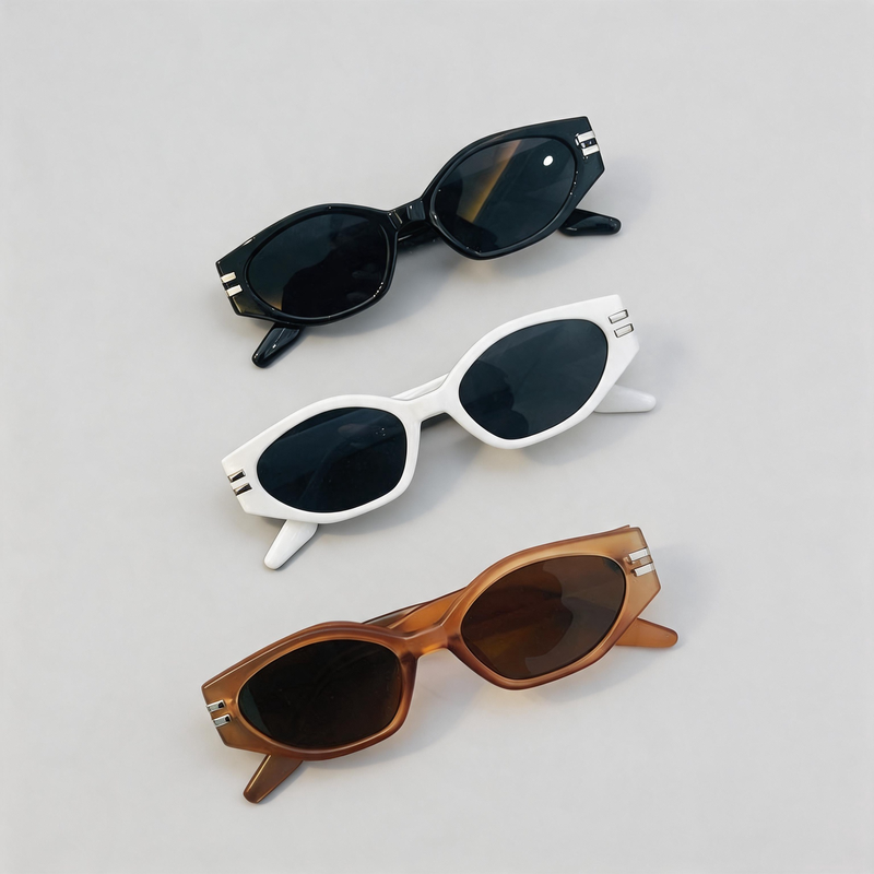 Same Slim Small Frame High Nose Bridge Retro Sunglasse