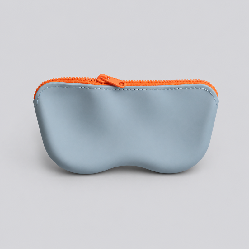 Silicone Matte Zipper Eyeglass Case Pouch