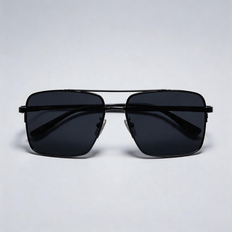 Men’s Half-Rim Square Driving Fashion Sunglasses