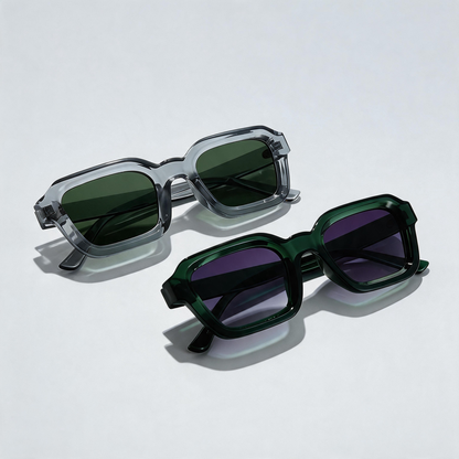 Thick Square Gradient Lens Sunglasses