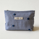 Dark Blue Grid / One Size