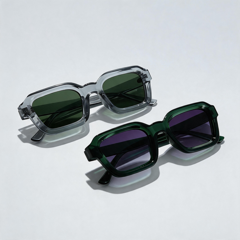 Thick Square Gradient Lens Fashion Sunglasses