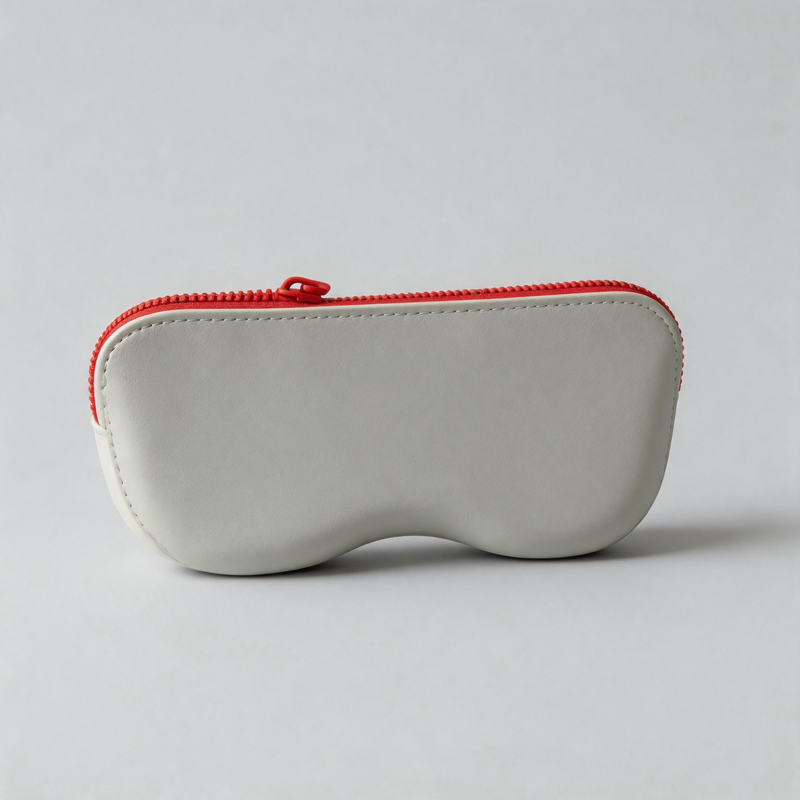 Silicone Matte Zipper Eyeglass Case Pouch