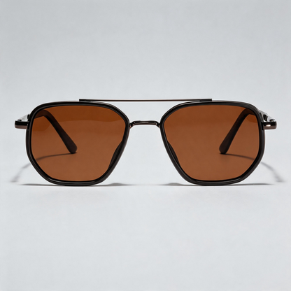 Double Bridge Polarized Square Sunglasses