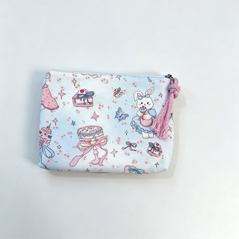 Everyday Bow Printed Fabric Pouch