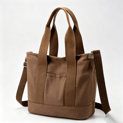Large Canvas Crossbody Tote Bag