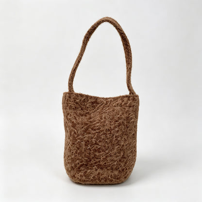 Fuzzy Fleece Handle Bag