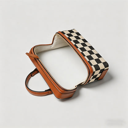 Checkered Boxy Crossbody Bag - Shopdayla Wholesale - #1922