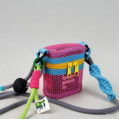 Mesh Cylindrical Crossbody Pou - Shopdayla Wholesale - #0674