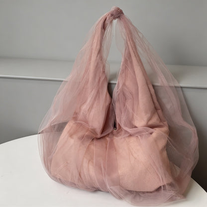 Tulle Mesh Tote Bag - Shopdayla Wholesale - #0338