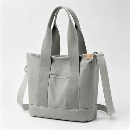Large Canvas Crossbody Tote Bag