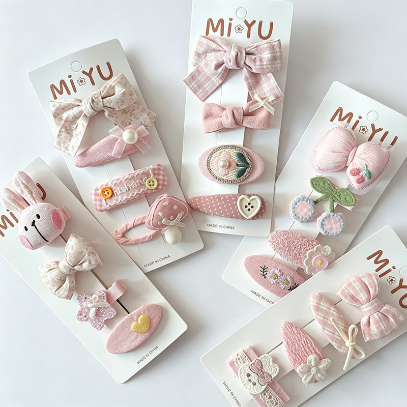 Bow Shape Hair Clip Set
