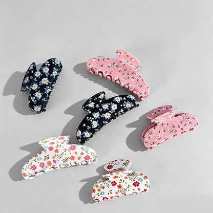 Fresh Floral Pattern Claw Clip