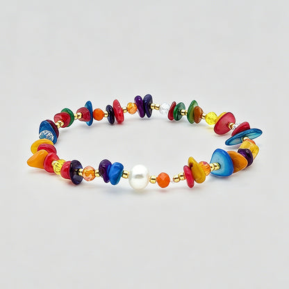 Simple Rainbow Beaded Bracelet - Shopdayla Wholesale - #3506