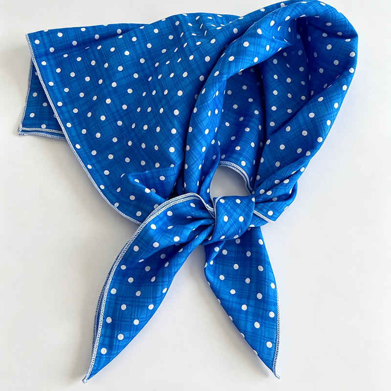 Polka Dots Print Square Neck Scarf