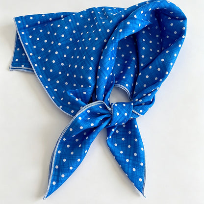 Polka Dots Print Square Neck Scarf