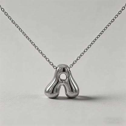 3D Bubble Letter Initial Neckl - Shopdayla Wholesale - #9074