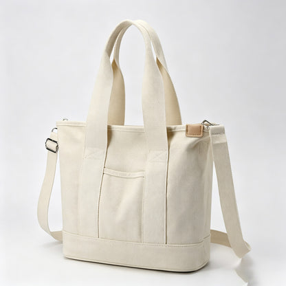 Large Canvas Crossbody Tote Bag