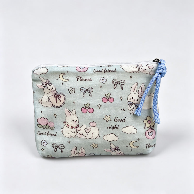 Everyday Bow Printed Fabric Pouch