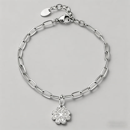 Crystal Clover Charm Paperclip - Shopdayla Wholesale - #7506