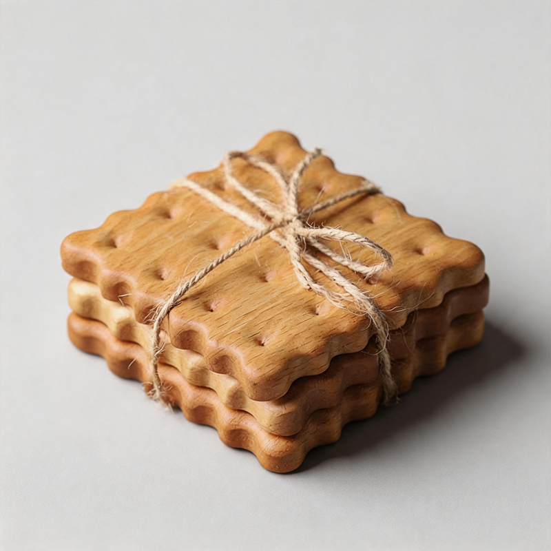 Creative Solid Wood Biscuit‑Sh - Shopdayla Wholesale - #6274