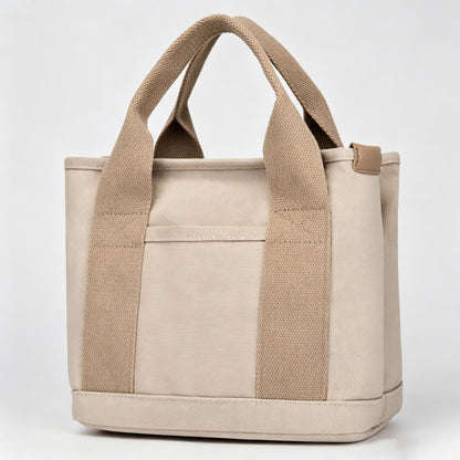 Solid Color Canvas Handle Bag
