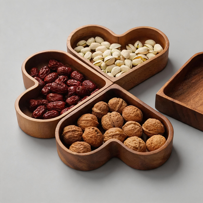 Heart‑Shaped Solid Wood Tray【图 - Shopdayla Wholesale - #4114