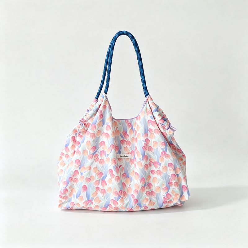 Floral Print Reusable Tote Bag