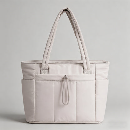 Multi-Pocket Quilted Tote Bag - Shopdayla Wholesale - #5826