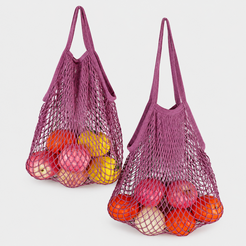 Cotton Woven Mesh Shopping Tot - Shopdayla Wholesale - #2658
