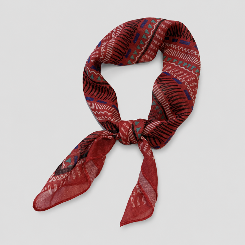 Boho Geometric Square Scarf