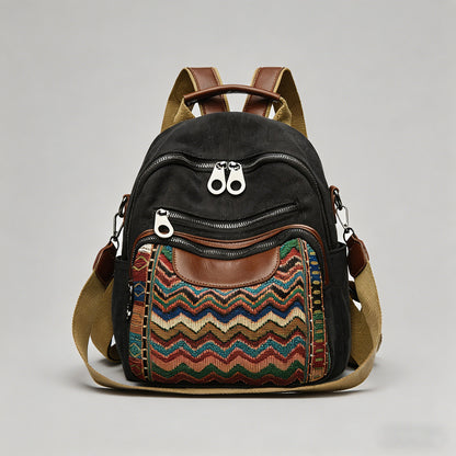 Ethnic Style Canvas Backpack - Shopdayla Wholesale - #7522